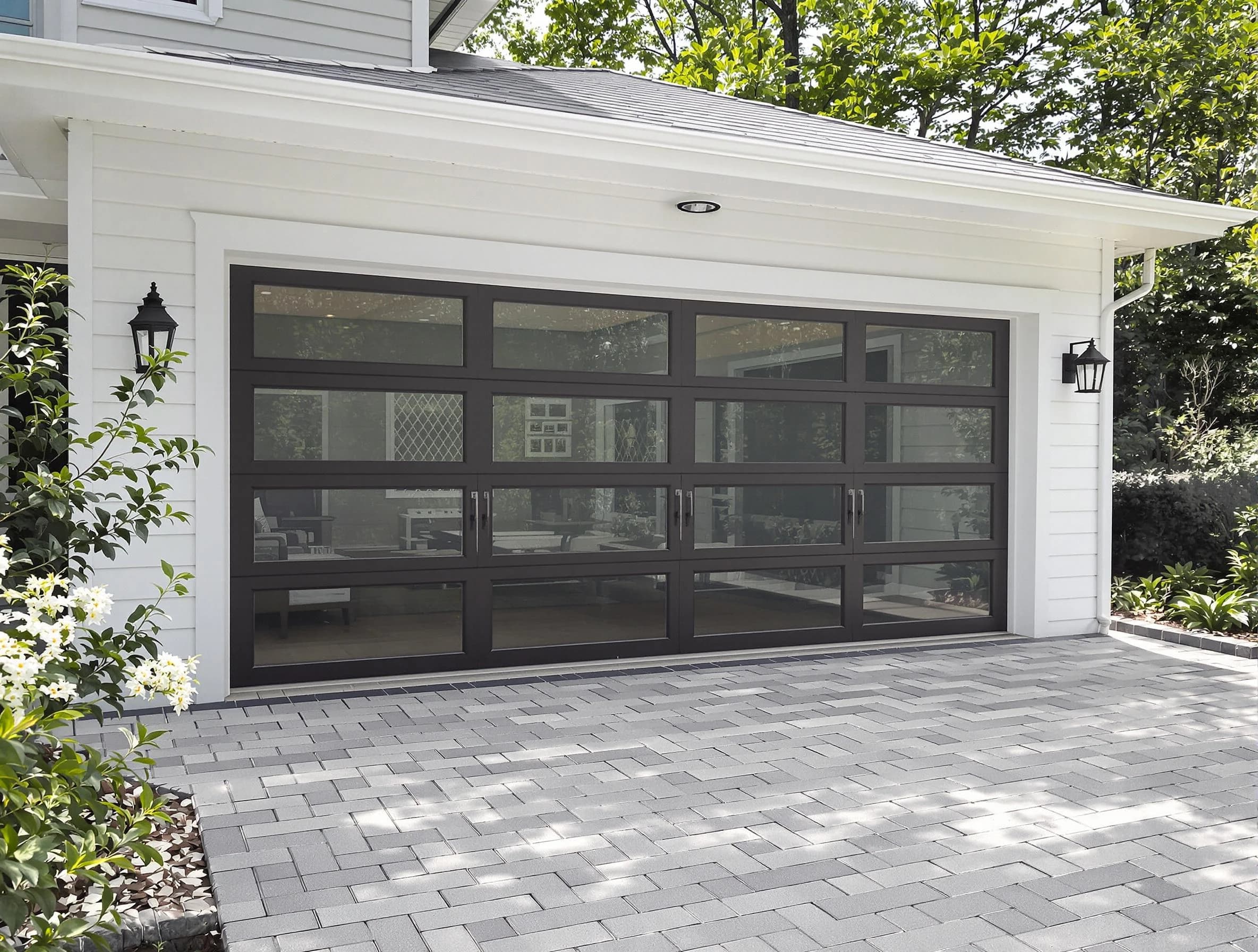 Naples Garage Door Repair design specialist presenting custom garage door options to Naples homeowner