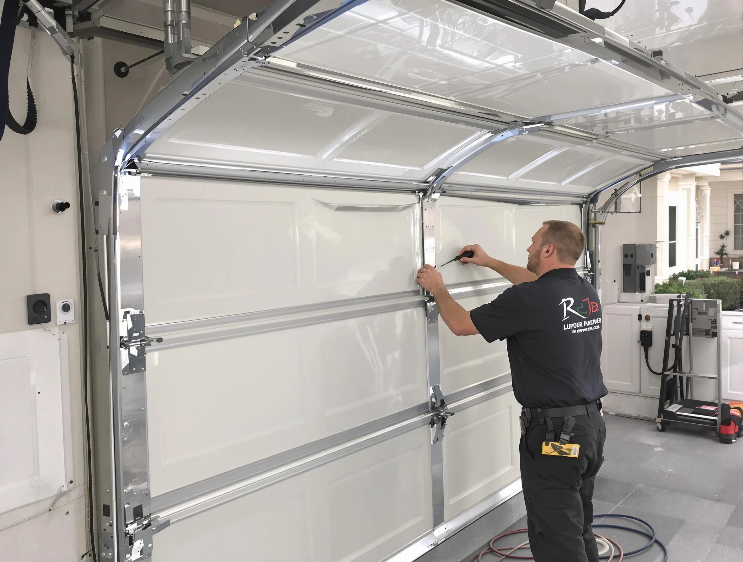 Naples Garage Door Repair professional performing panel repair in Naples